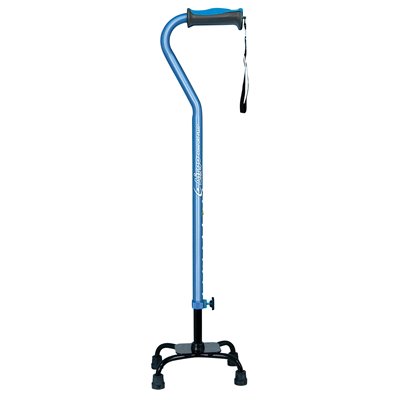 CANE QUAD LG BASE OFFSET AIRGO BLUE