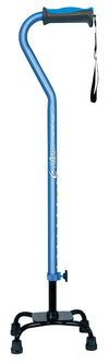 CANE QUAD SM BASE OFFSET AIRGO BLUE