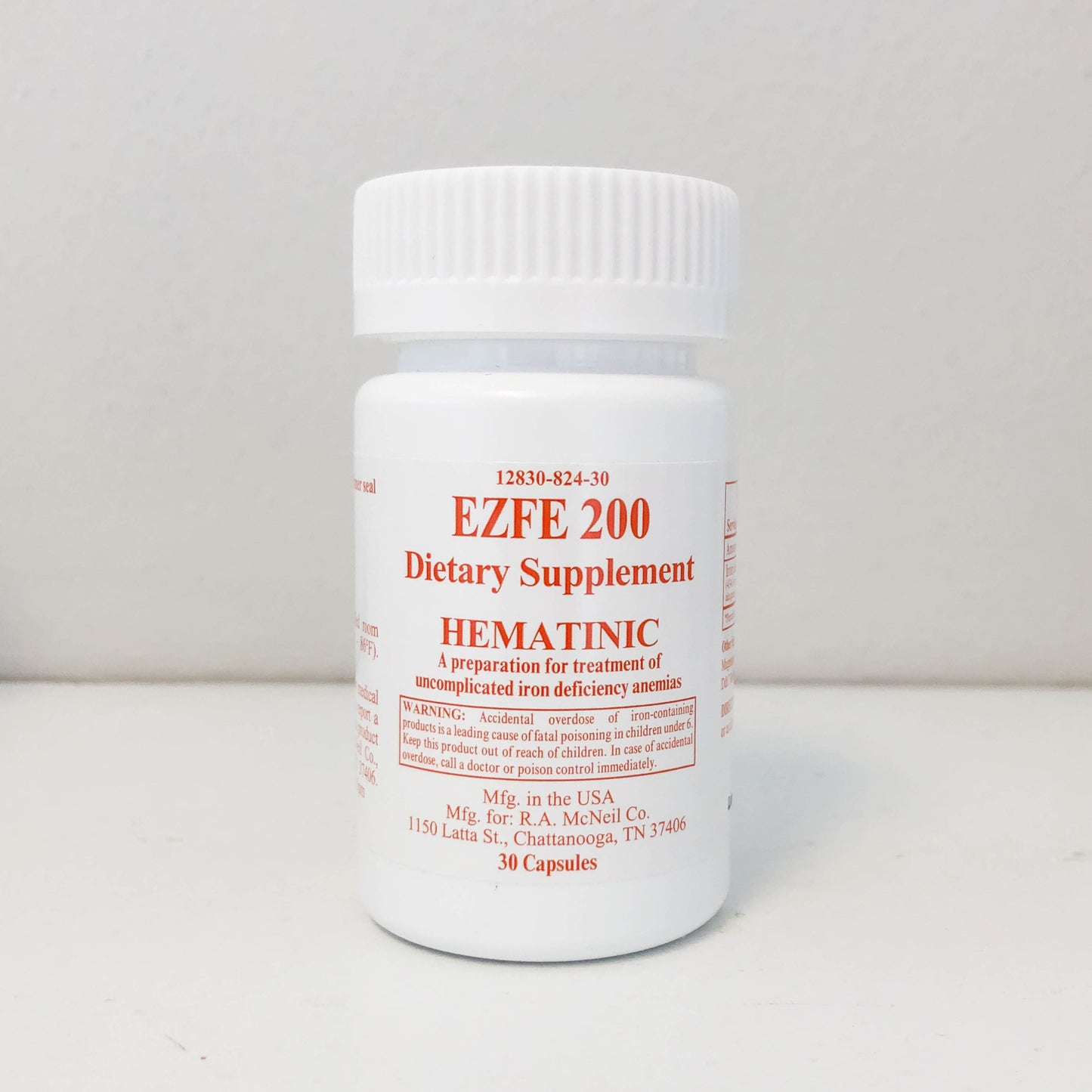 EZFE 200 DIETARY IRON SUPPLEMENT CAP 30