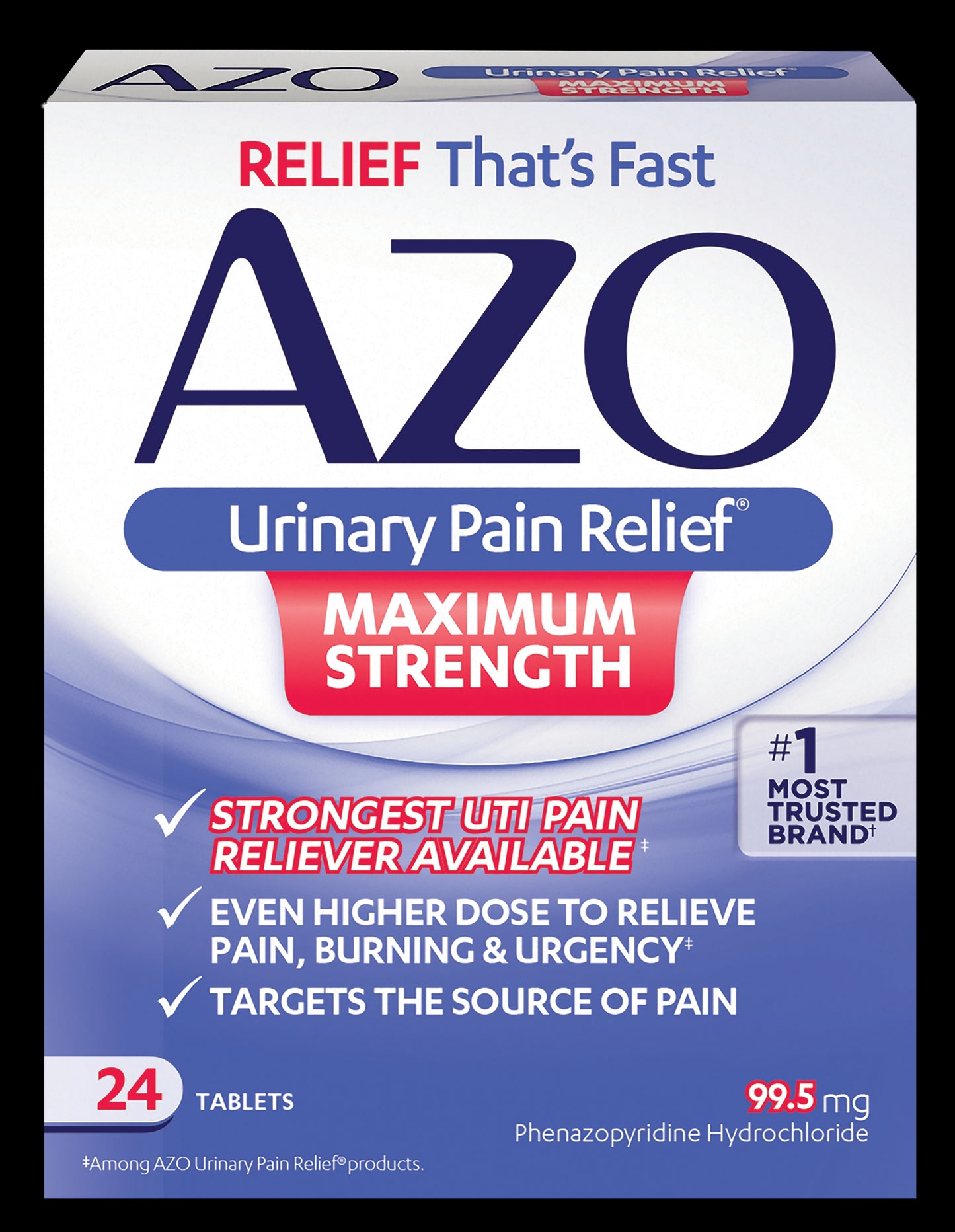 AZO URINARY PAIN RELIEF MAX STRENGTH TAB 24