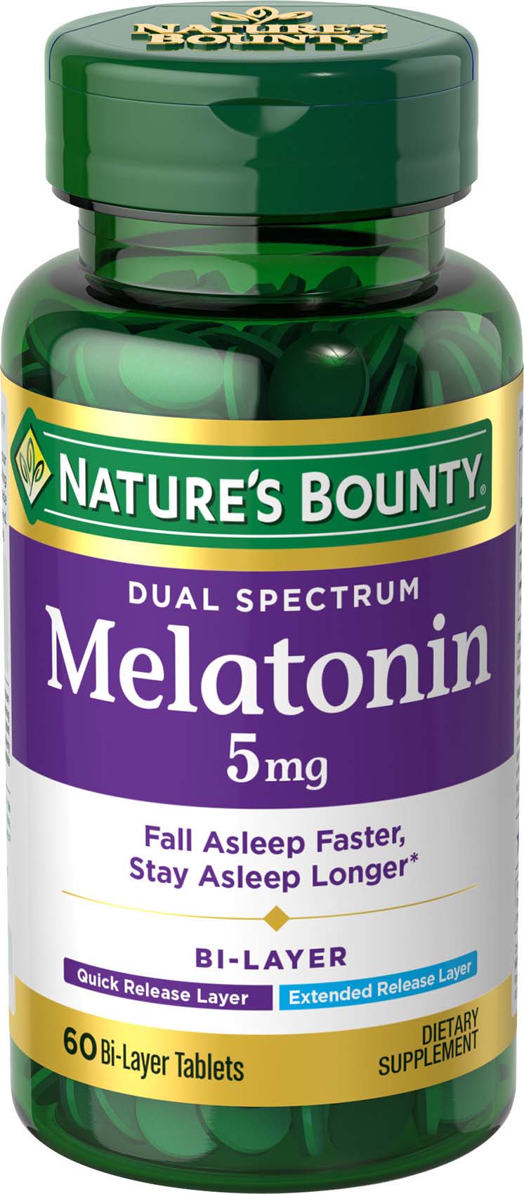 MELATONIN DUAL BI-LAYER 5 MG 60 NB 53098