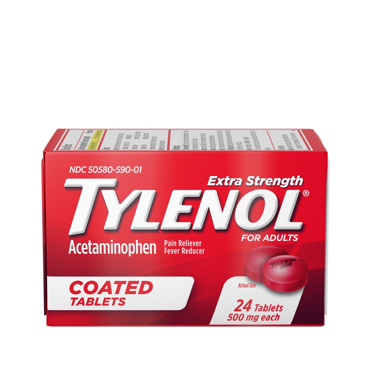 TYLENOL COATED TAB EXTRA STRENGTH 500 MG 24