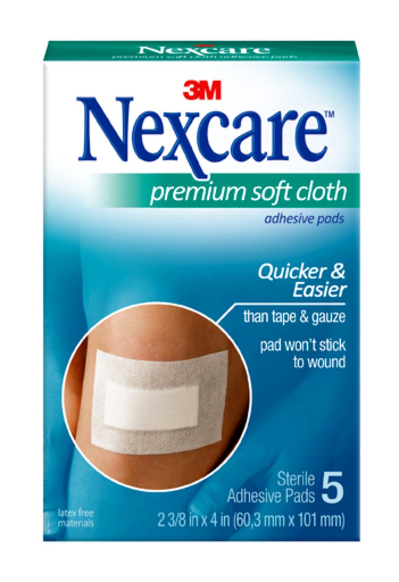 NEXCARE ADH PREM GAUZE DRESS ST 23/8 X 4" (5)