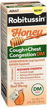 ROBITUSSIN HONEY COUGH CONGESTION DM 4 OZ