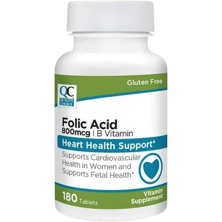 QC FOLIC ACID TAB 800 MCG 180