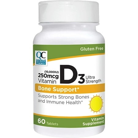 QC VITAMIN D3 TAB 10000 IU 60
