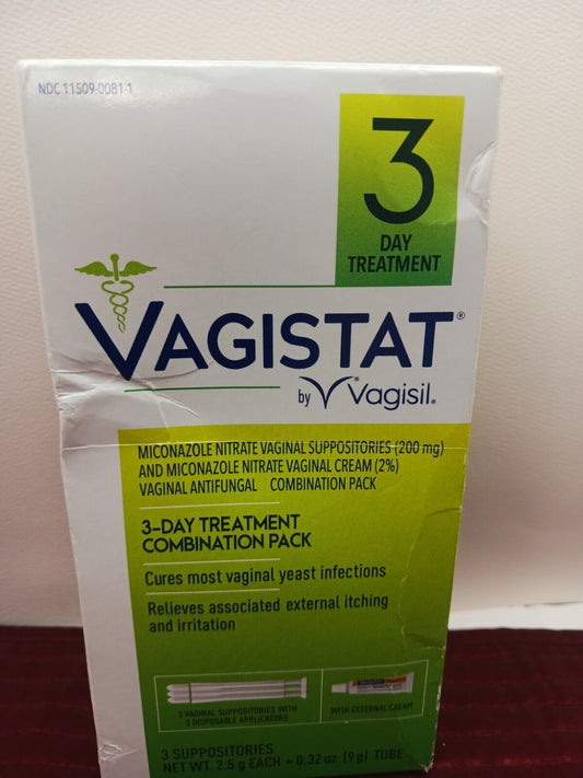 VAGISTAT 3 DAY TREATMENT SUPPOSITORIES 3 CT