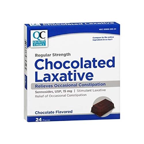 QC LAXATIVE SENNOSIDES CHEW CHOCOLATE 24