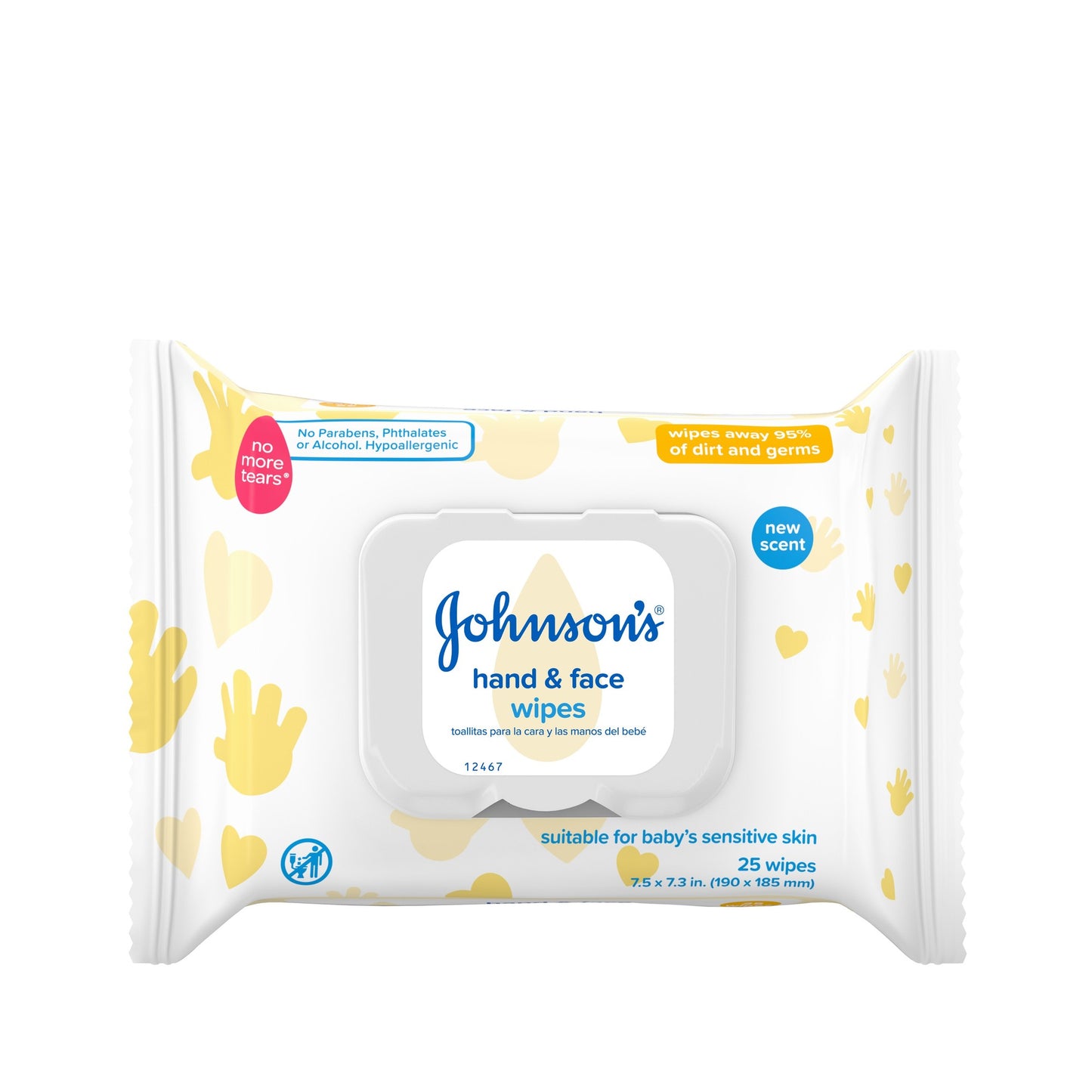 J&J BABY ON-THE-GO HAND & FACE WIPES 25