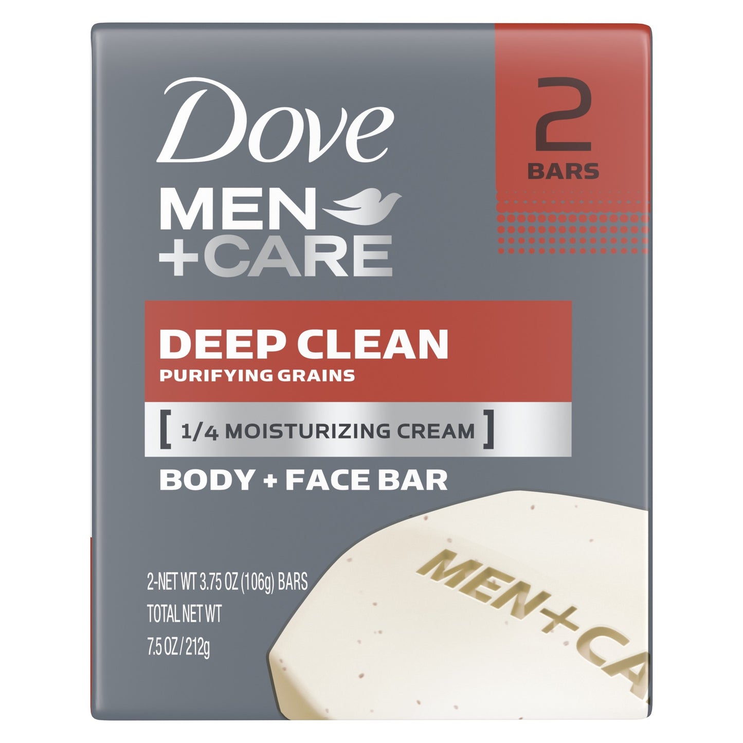 DOVE MEN+CARE DEEP CLEAN BAR SOAP 4.25 OZ 2PK