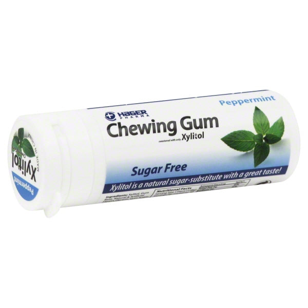 HAGER PHARMA XYLITOL CHEW GUM PEPPERMINT 30