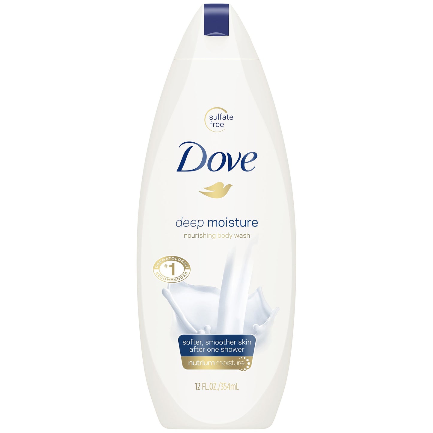 DOVE BODY WASH DEEP MOIST W/NUTRIUM 12 OZ