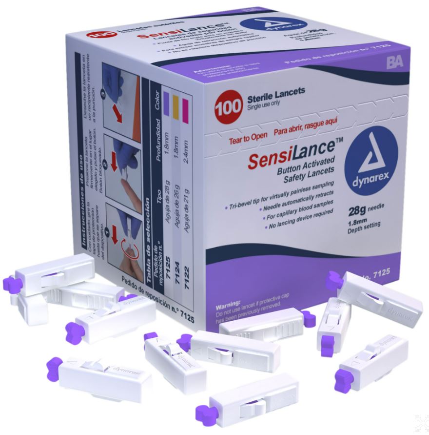 LANCET SAFETY SENSILANCE 28G 100 DYNAREX