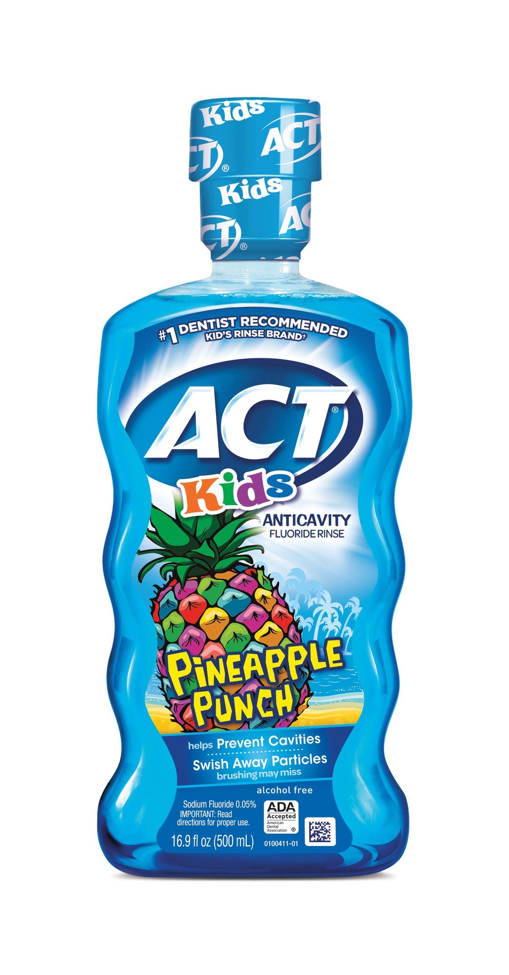 ACT KIDS MOUTHWASH PINEAPPLE PUNCH 16.9 OZ