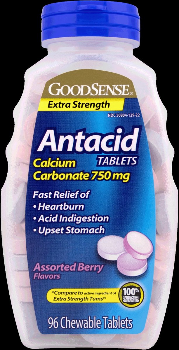GS CALCIUM ANTACID CHEW TAB X-STR BERRY 96