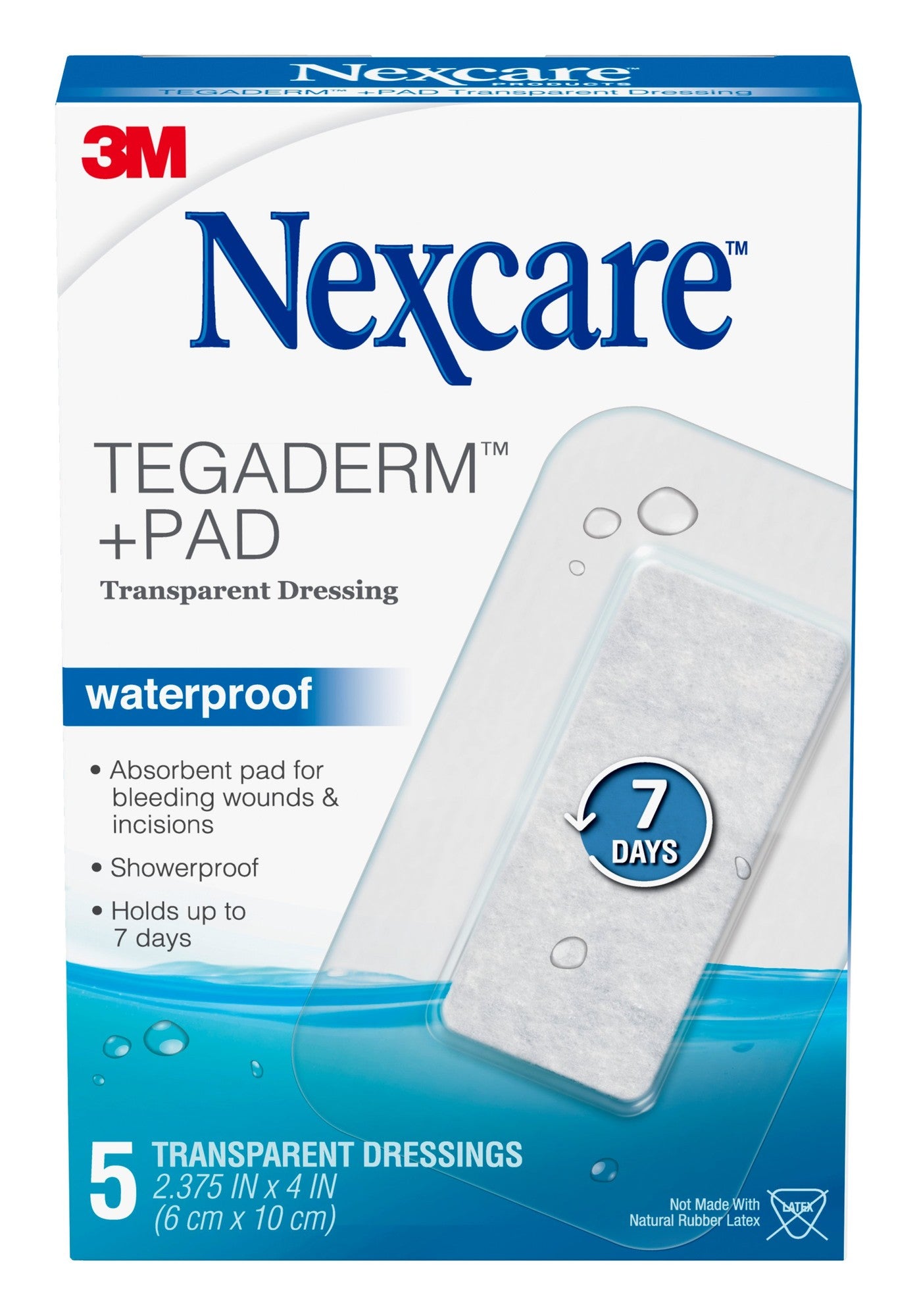 NEXCARE GAUZE PAD ADH WATERPF 2 3/8 X 4" (5)