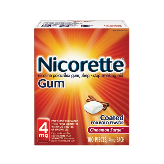 NICORETTE GUM CINNAMON 4 MG 100