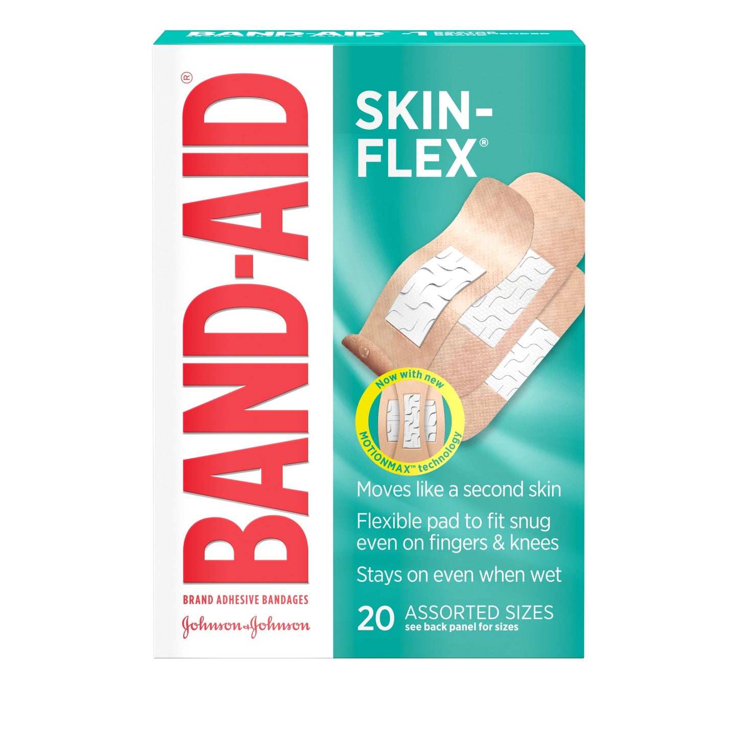 BAND AID SKIN FLEX ASSORTED 20