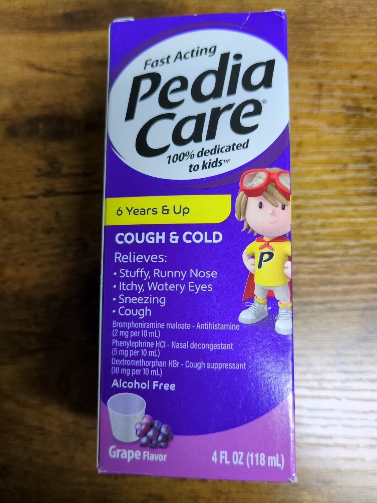 PEDIACARE CHILDRENS COUGH & COLD GRAPE 4 OZ