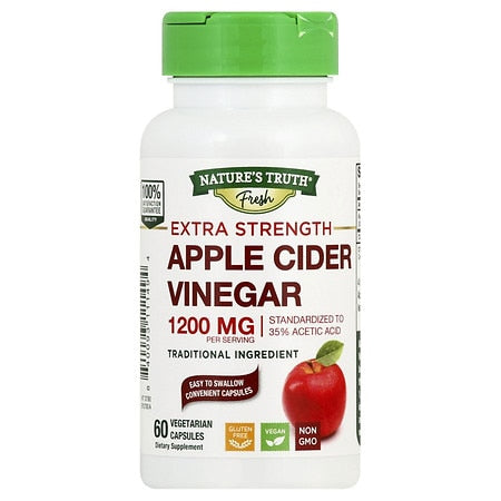 APPLE CIDER VINEGAR VEG CAP 1200 MG 60 NT