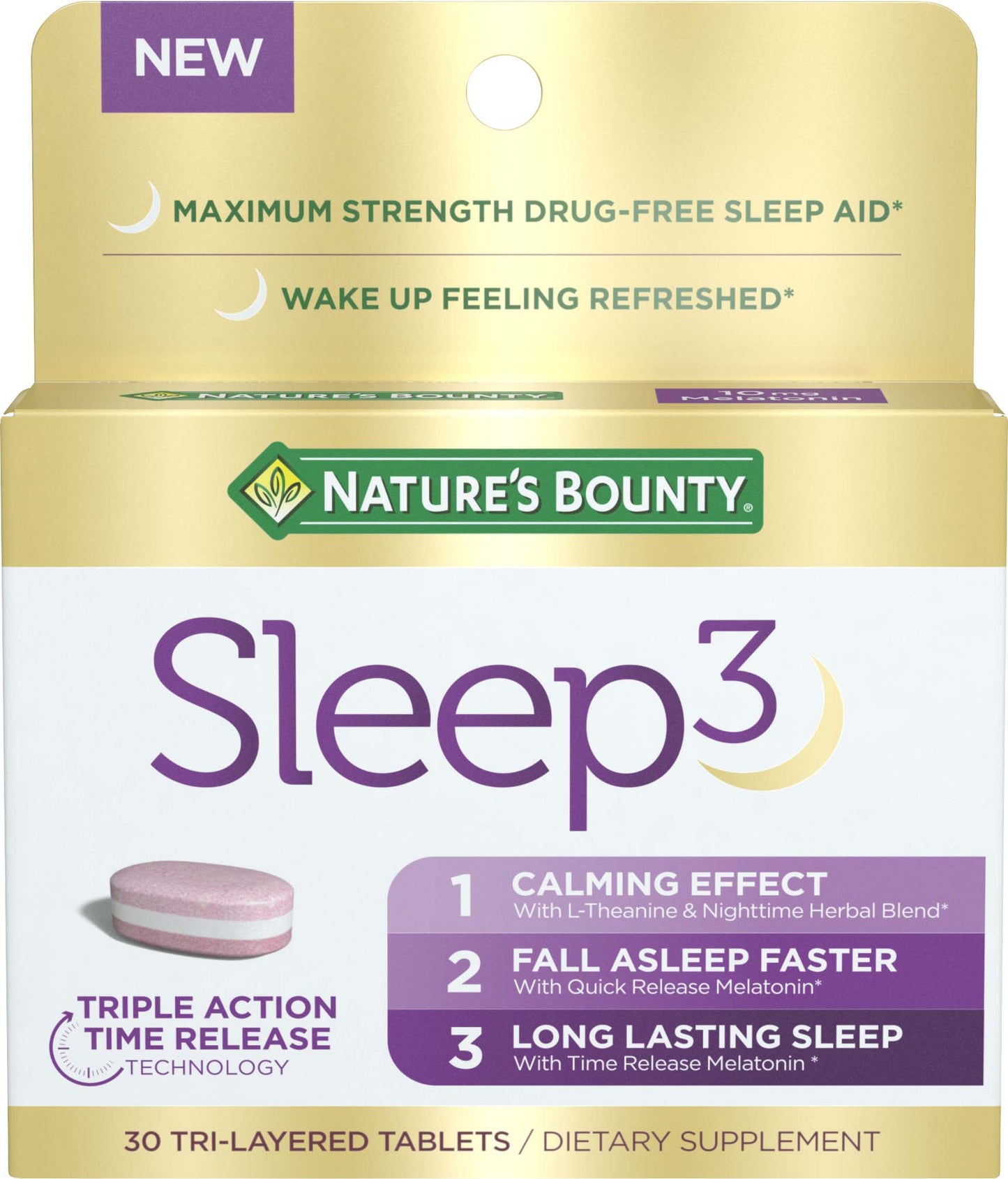SLEEP 3 TRIPLE ACTION TIME RELEASE TAB 30 NB