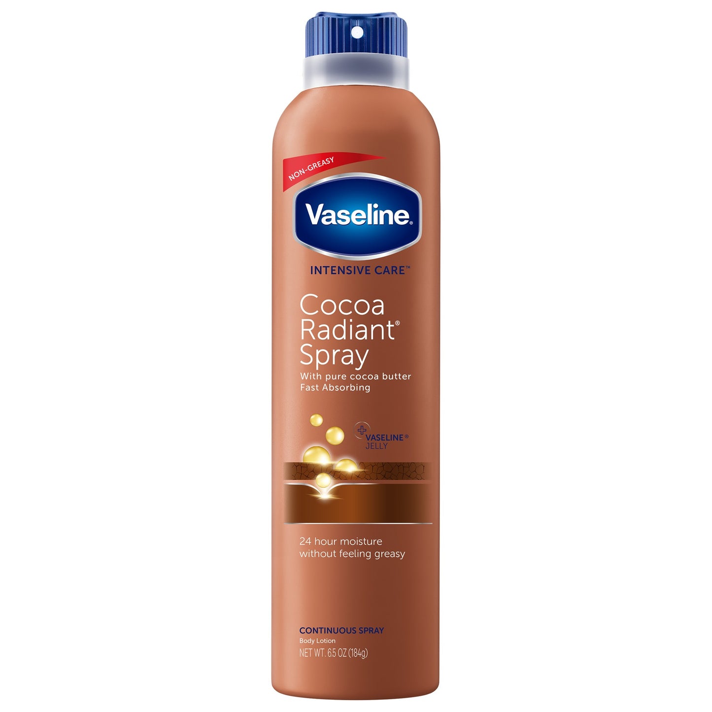 VASELINE COCOA RADIANT SPRAY & GO MOIST 6.5OZ