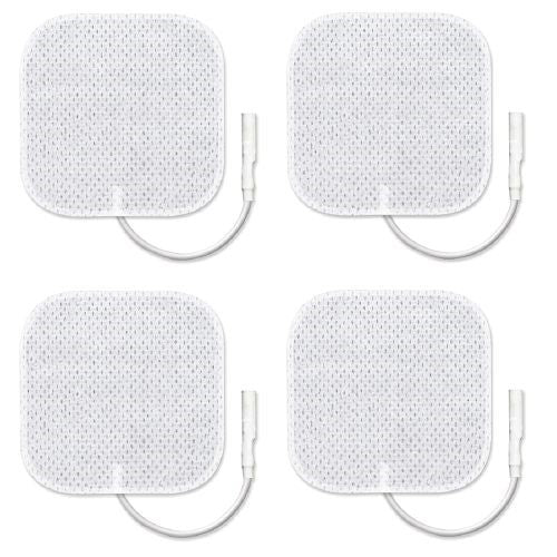 TENS ELECTRODES REUSE SQ PIGTAIL 2X2" PK4 ZEW