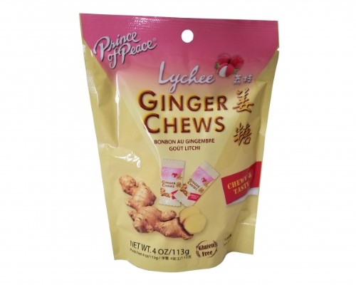 GINGER LYCHEE CHEWS 4 OZ
