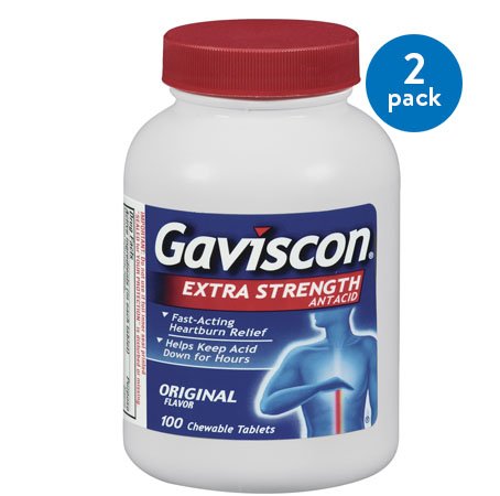 GAVISCON CHEW TAB EXTRA STRENGTH 100