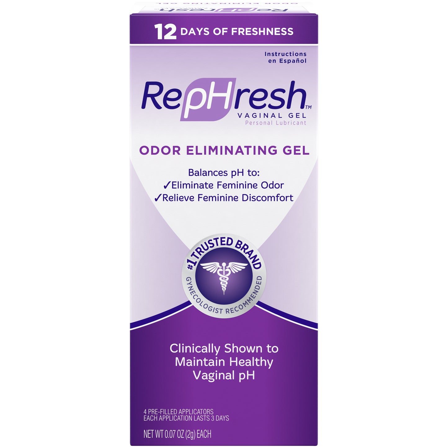 REPHRESH VAGINAL GEL PREFILL APPLICATOR 4