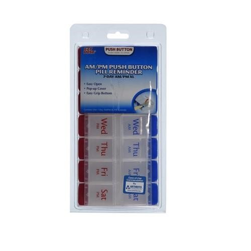 PILL REMINDER WEEKLY 14COMP AM/PM PUSH BUTTON