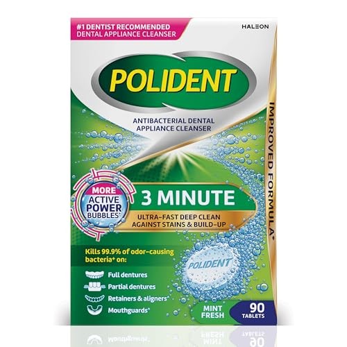 POLIDENT 3 MINUTE DENTURE CLEANSER TAB 90