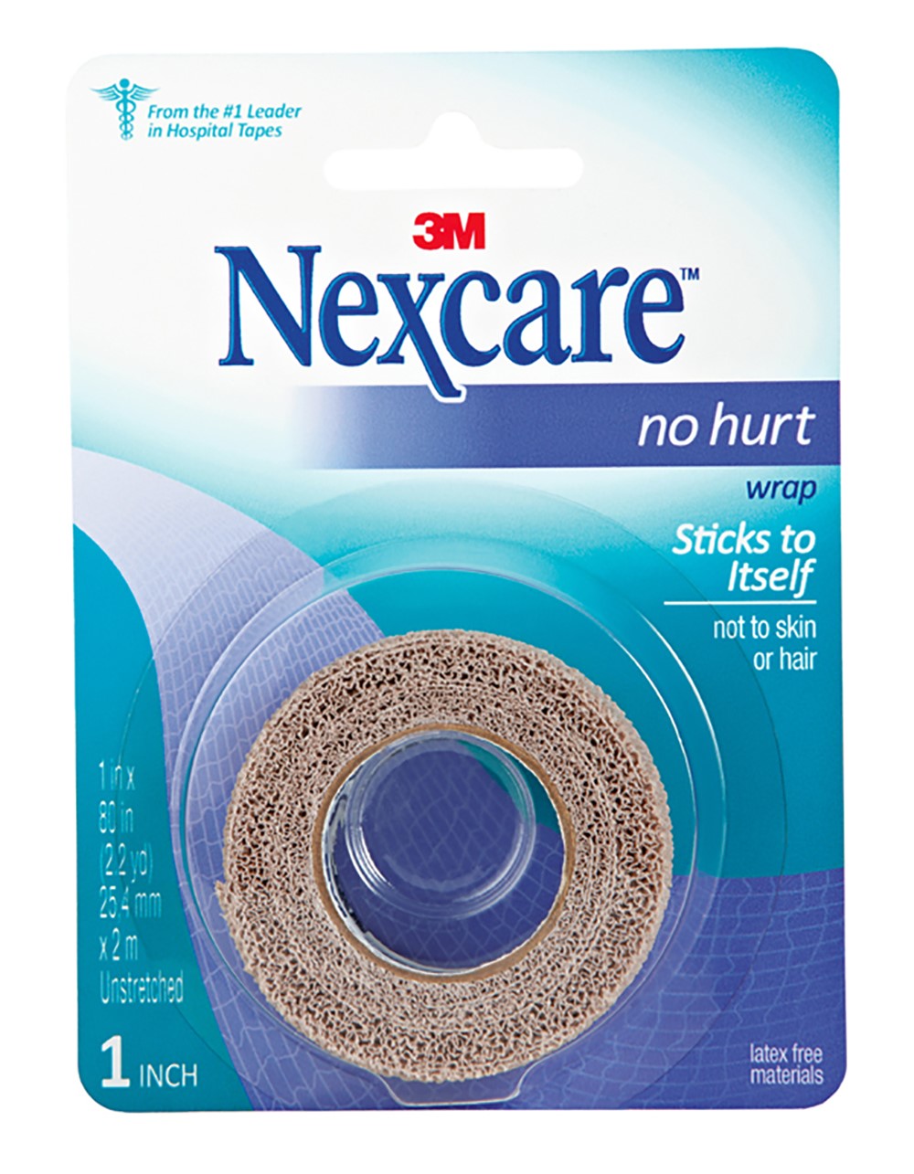 NEXCARE TAPE NO HURT TAN 1" X 5'