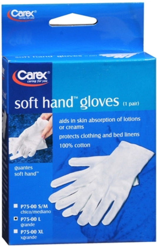 GLOVE COTTON SOFT HANDS WHITE LG PR