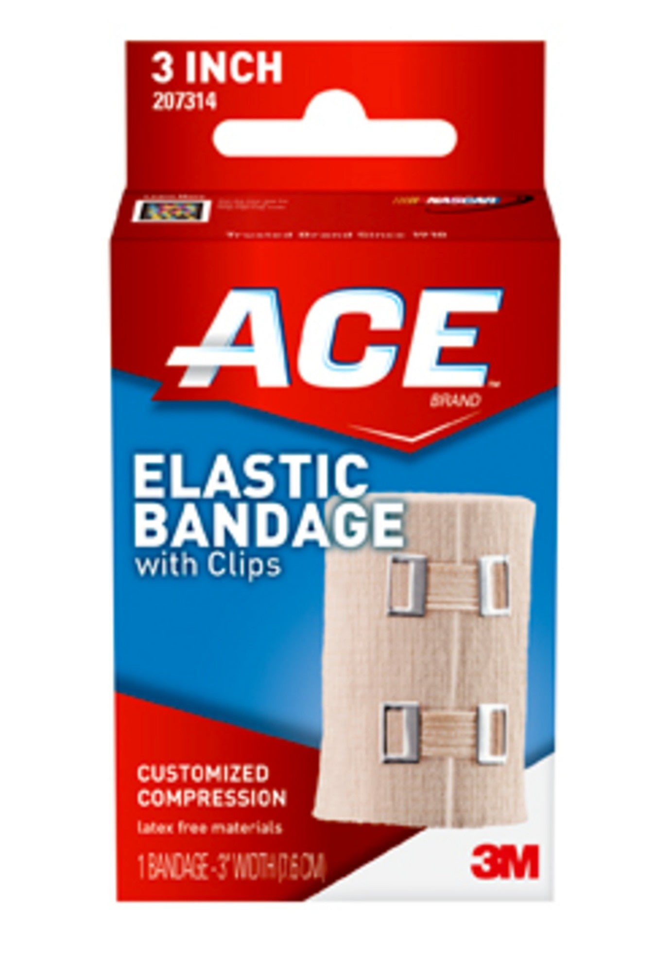 BANDAGE ELASTIC W/CLIPS E-Z BEIGE 3" X 5' ACE