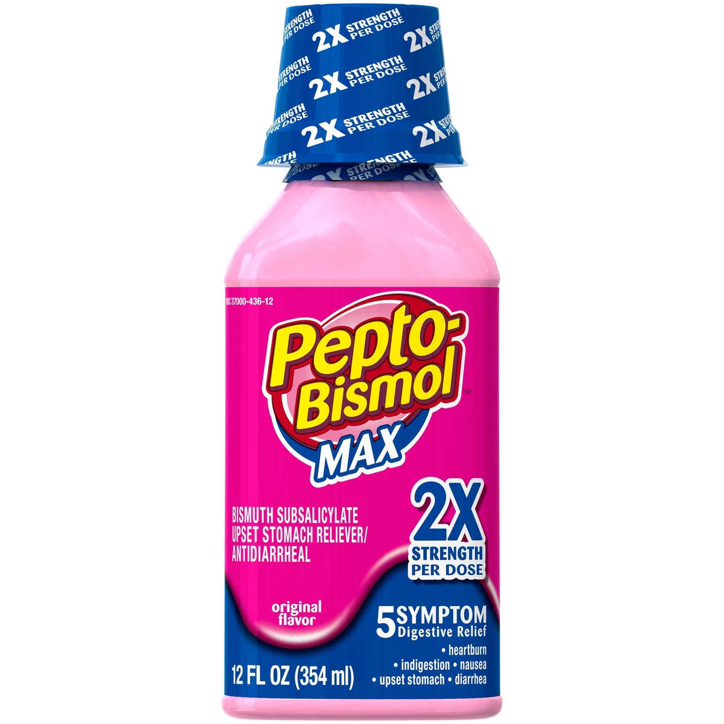 PEPTO BISMOL LIQUID MAXIMUM STRENGTH 12 OZ