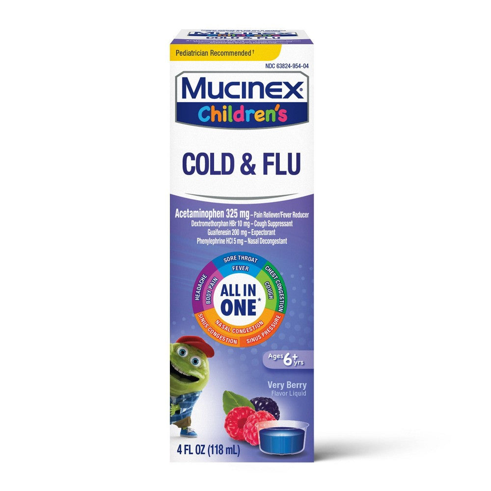 MUCINEX CHILDREN COUGH/COLD & S/THROAT 4 OZ