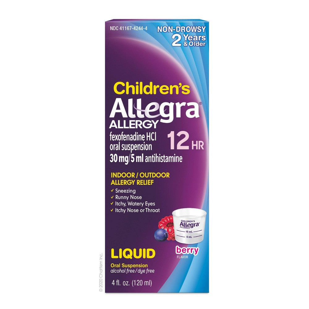 ALLEGRA CHILD 12 HR 30 MG BERRY 4 0Z OTC