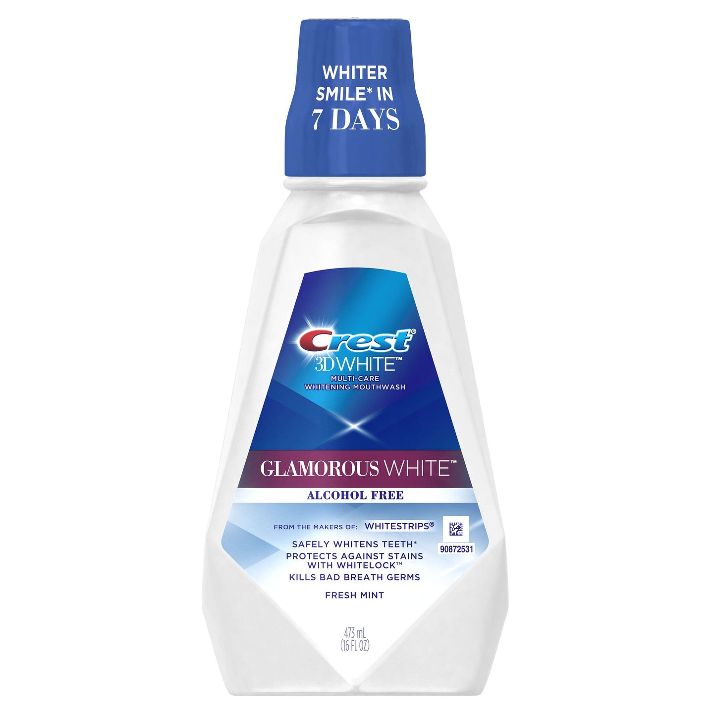 CREST 3D WH M/CARE WHITEN RINSE FR MINT 473ML