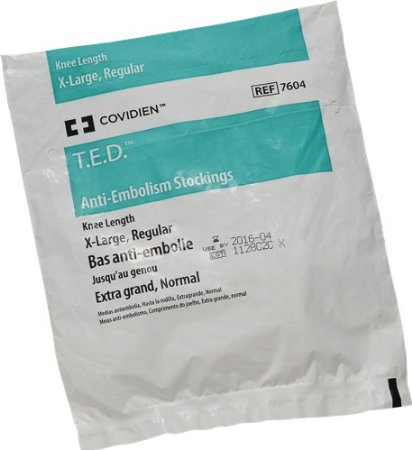 TED ANTI EMBOLISM KNEE 18MM IT WHITE XL/REG