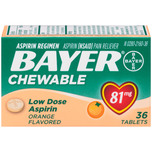 BAYER ASPIRIN TAB CHILDREN ORANGE 36