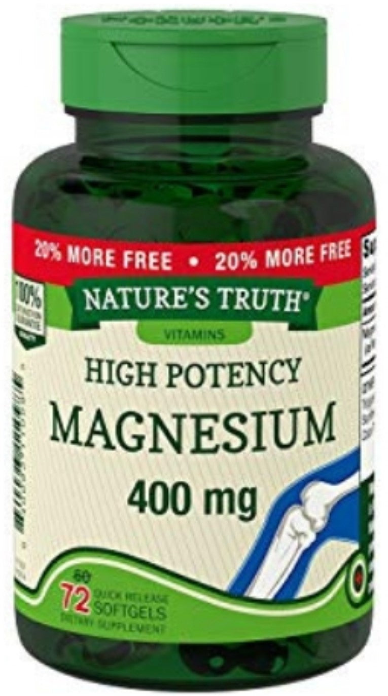 MAGNESIUM SOFTGEL 400 MG 72 NT