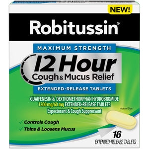 ROBITUSSIN 12 HOUR COUGH/MUCUS RELIEF TAB 16