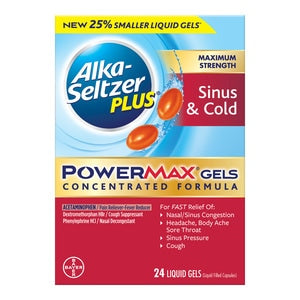 ALKA SELTZER + MS POWERMAX GELS SINUS/COLD 24