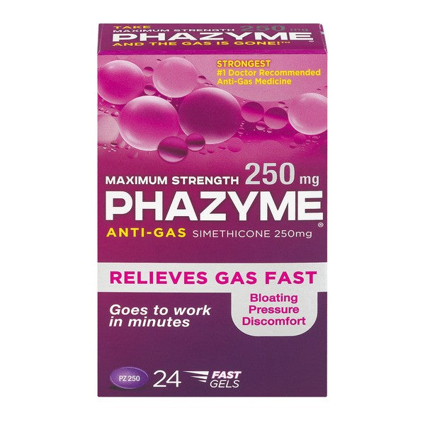 PHAZYME MAX SOFTGEL 250 MG 24