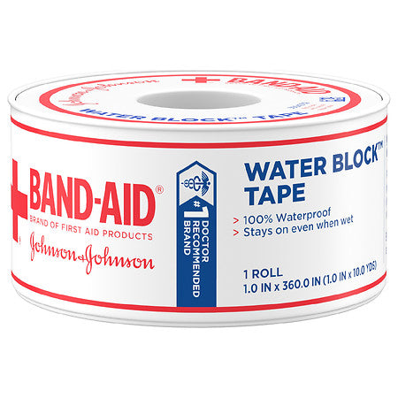 BAND AID FA WATERPROOF TAPE 1" X 10 YD
