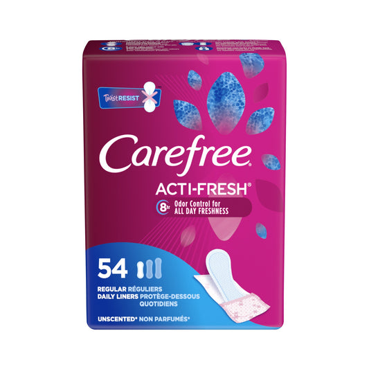 CAREFREE ACTI-FRESH P/LINERS REG UNSC 54