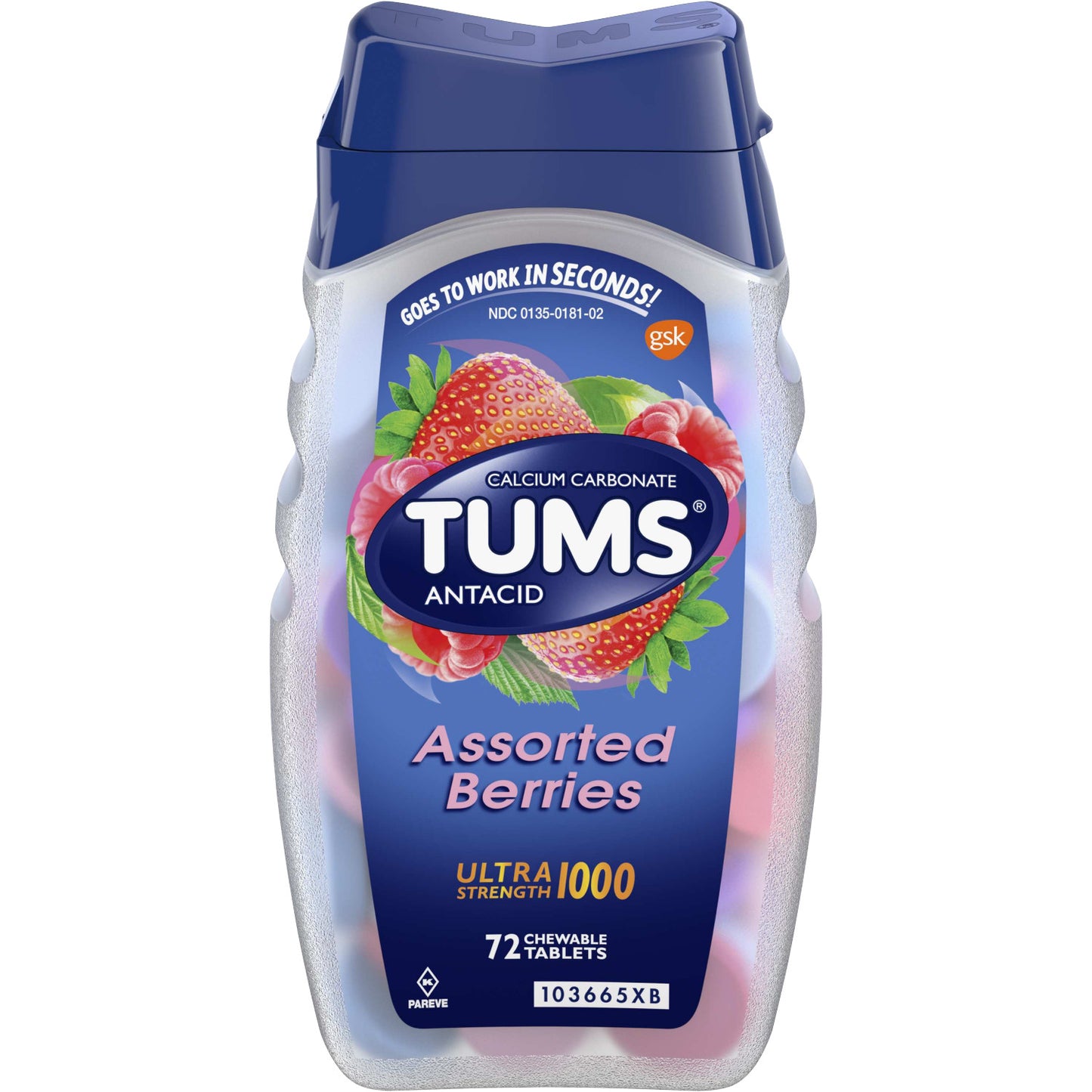 TUMS ULTRA ASSORTED BERRIES 72