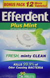 EFFERDENT PLUS DENTURE CLEANER TAB MINT 90