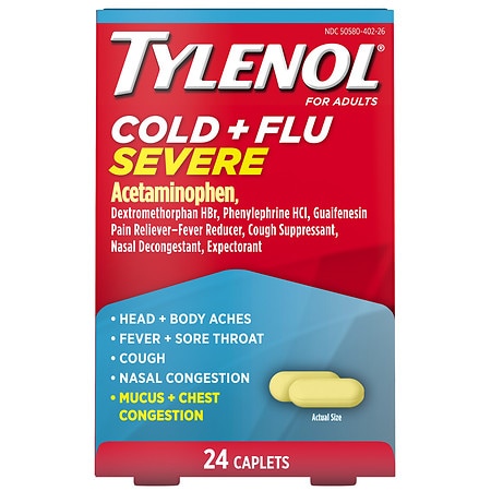 TYLENOL COLD & FLU SEVERE CAPLET 24